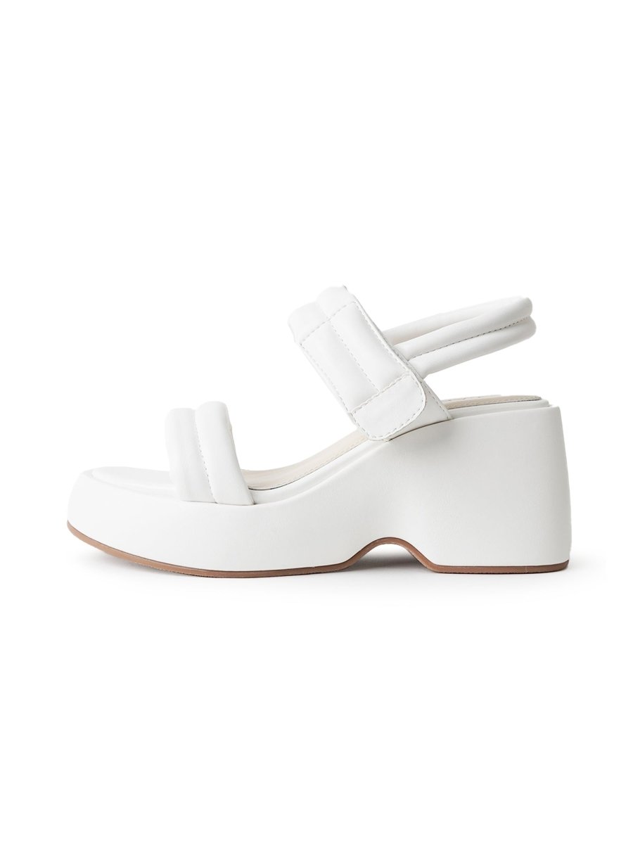 Rayanne | White Sandals by J.Adams – Don't Panic Shoes