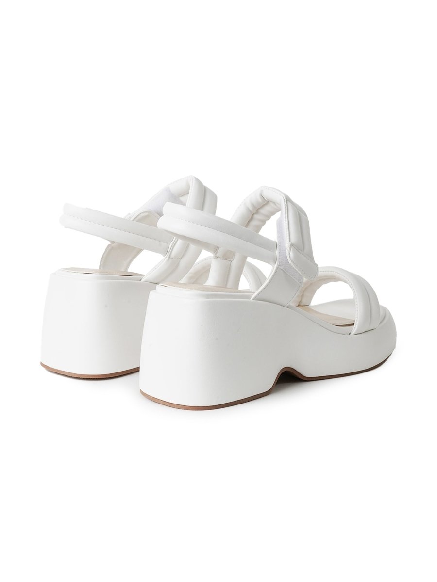 Rayanne | White Sandals by J.Adams – Don't Panic Shoes