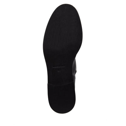 Reba Leather Ankle Bootie Black Slip On Made In Italy Boots by Beautiisoles – Don't Panic Shoes