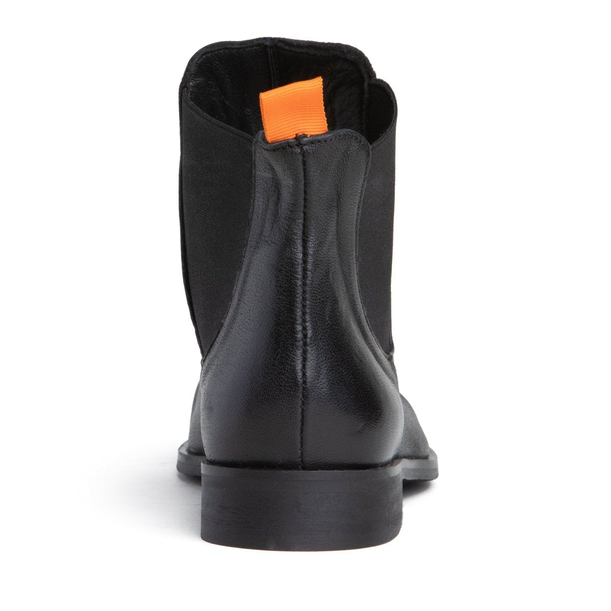 Reba Leather Ankle Bootie Black Slip On Made In Italy Boots by Beautiisoles – Don't Panic Shoes