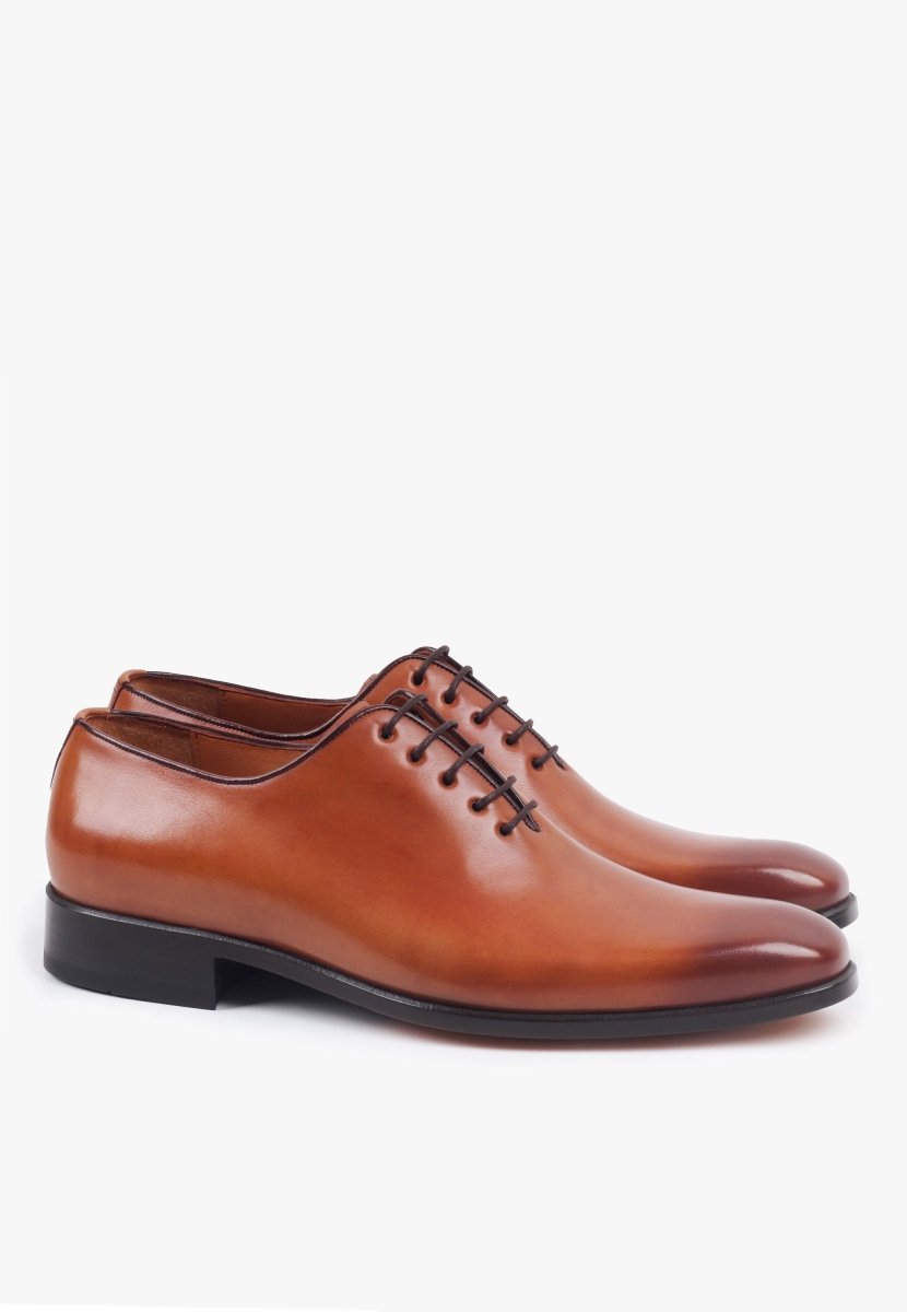 Renaissance Lace Up Premium Leather Cognac Dress Shoe MEN SHOES by Sepol Shoes – Don't Panic Shoes