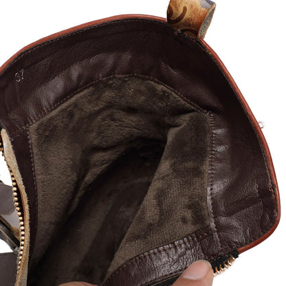 Retro Handmade Vintage Embossed Buckle Leather Boots Booties by Colorstepshoes – Don't Panic Shoes