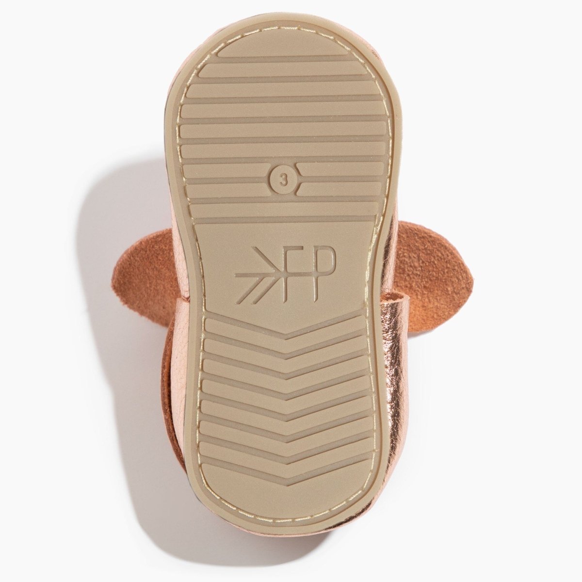 Rose Gold Knotted Bow Baby Shoe Knotted Bow Mocc by Freshly Picked – Don't Panic Shoes