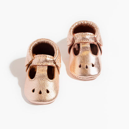 Rose Gold Mary Jane Baby Shoe Mary Jane by Freshly Picked – Don't Panic Shoes