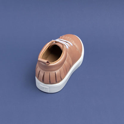 Rose Gold Sneaker Mocc Kids - Sneaker Mocc by Freshly Picked – Don't Panic Shoes