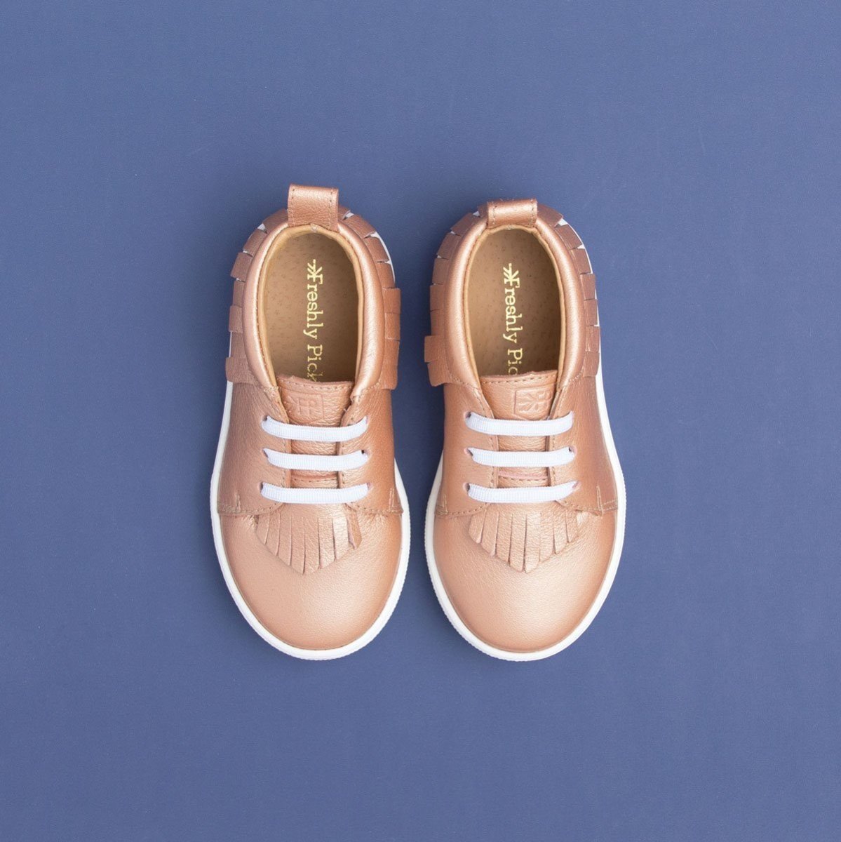 Rose Gold Sneaker Mocc Kids - Sneaker Mocc by Freshly Picked – Don't Panic Shoes