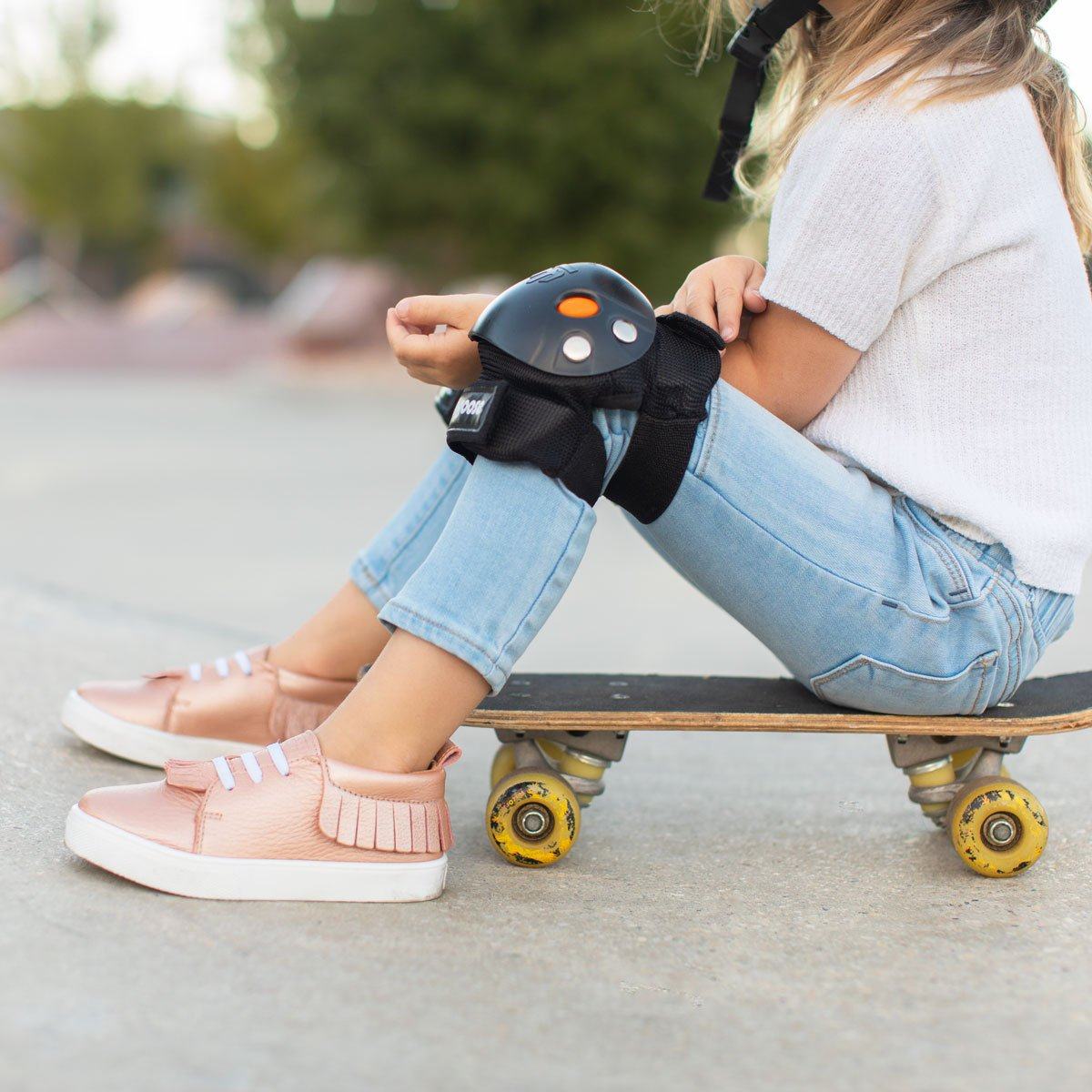Rose Gold Sneaker Mocc Kids - Sneaker Mocc by Freshly Picked – Don't Panic Shoes