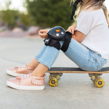 Rose Gold Sneaker Mocc Kids - Sneaker Mocc by Freshly Picked – Don't Panic Shoes