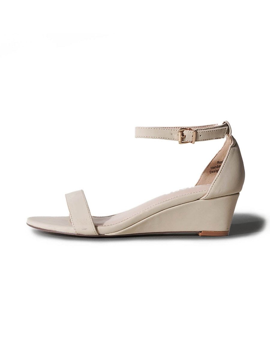 Rosie | Beige Wedges by J.Adams – Don't Panic Shoes