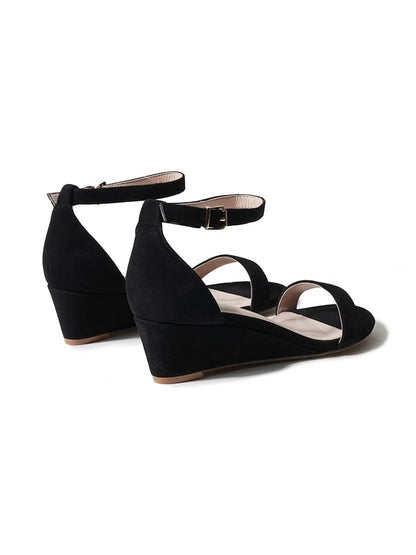 Rosie | Black Wedges by J.Adams – Don't Panic Shoes