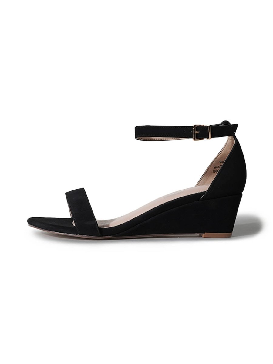 Rosie | Black Wedges by J.Adams – Don't Panic Shoes