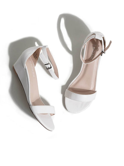 Rosie | White Wedges by J.Adams – Don't Panic Shoes