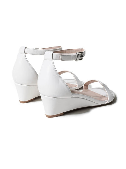 Rosie | White Wedges by J.Adams – Don't Panic Shoes