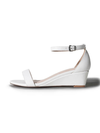 Rosie | White Wedges by J.Adams – Don't Panic Shoes