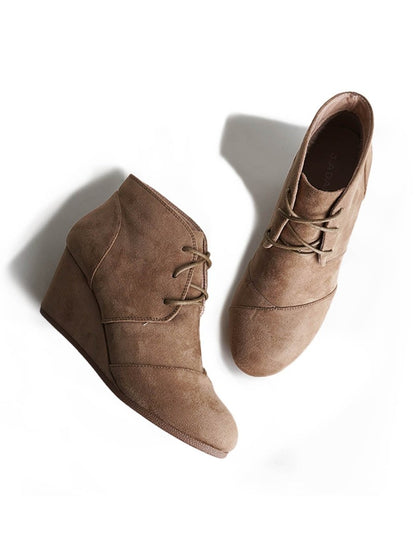 Roxy | Light Taupe Booties by J.Adams – Don't Panic Shoes