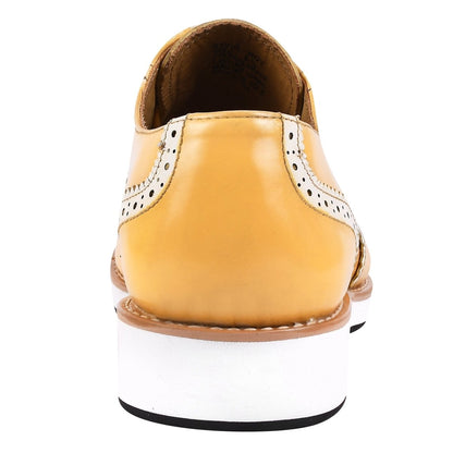 Roy Ostrich Leather Perforated Toe Casual Oxford Dress Shoes Shoes by Libertyzeno – Don't Panic Shoes