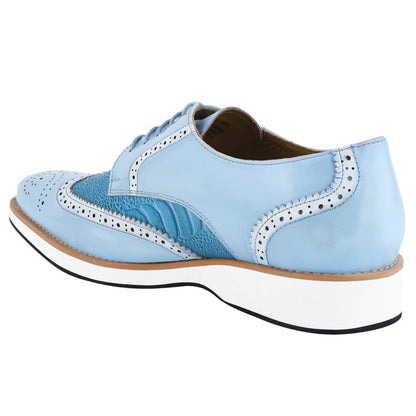 Roy Ostrich Leather Perforated Toe Casual Oxford Dress Shoes Shoes by Libertyzeno – Don't Panic Shoes