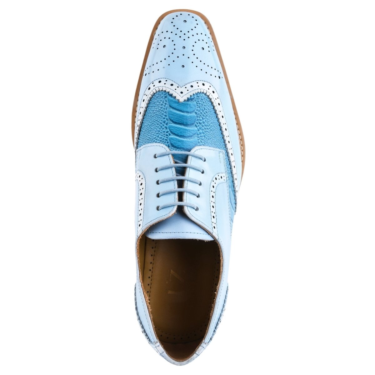 Roy Ostrich Leather Perforated Toe Casual Oxford Dress Shoes Shoes by Libertyzeno – Don't Panic Shoes