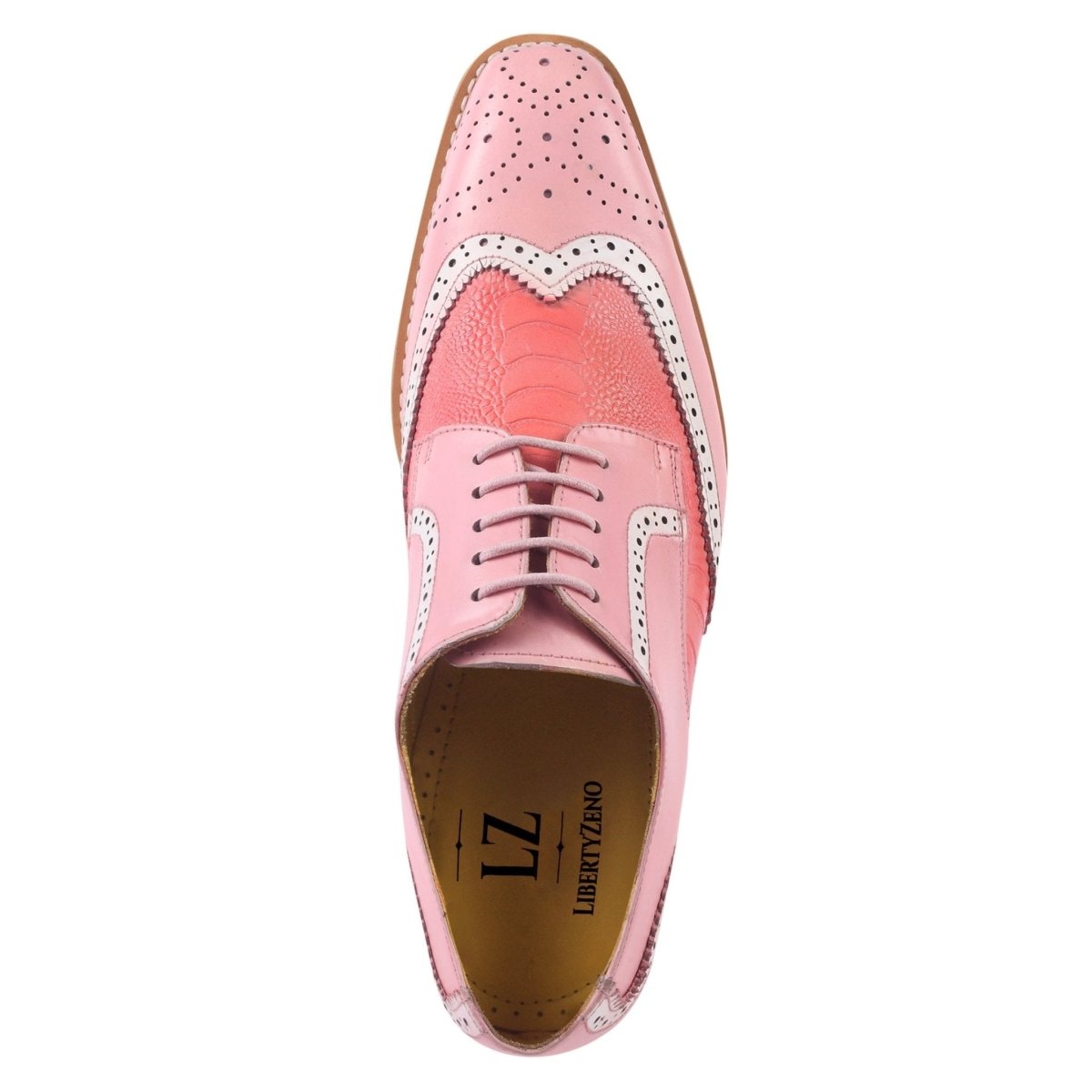 Roy Ostrich Leather Perforated Toe Casual Oxford Dress Shoes Shoes by Libertyzeno – Don't Panic Shoes