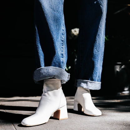 Ruby Crinkled Leather Ankle Boot Women’S 2 Inch Heel Heels by Beautiisoles – Don't Panic Shoes