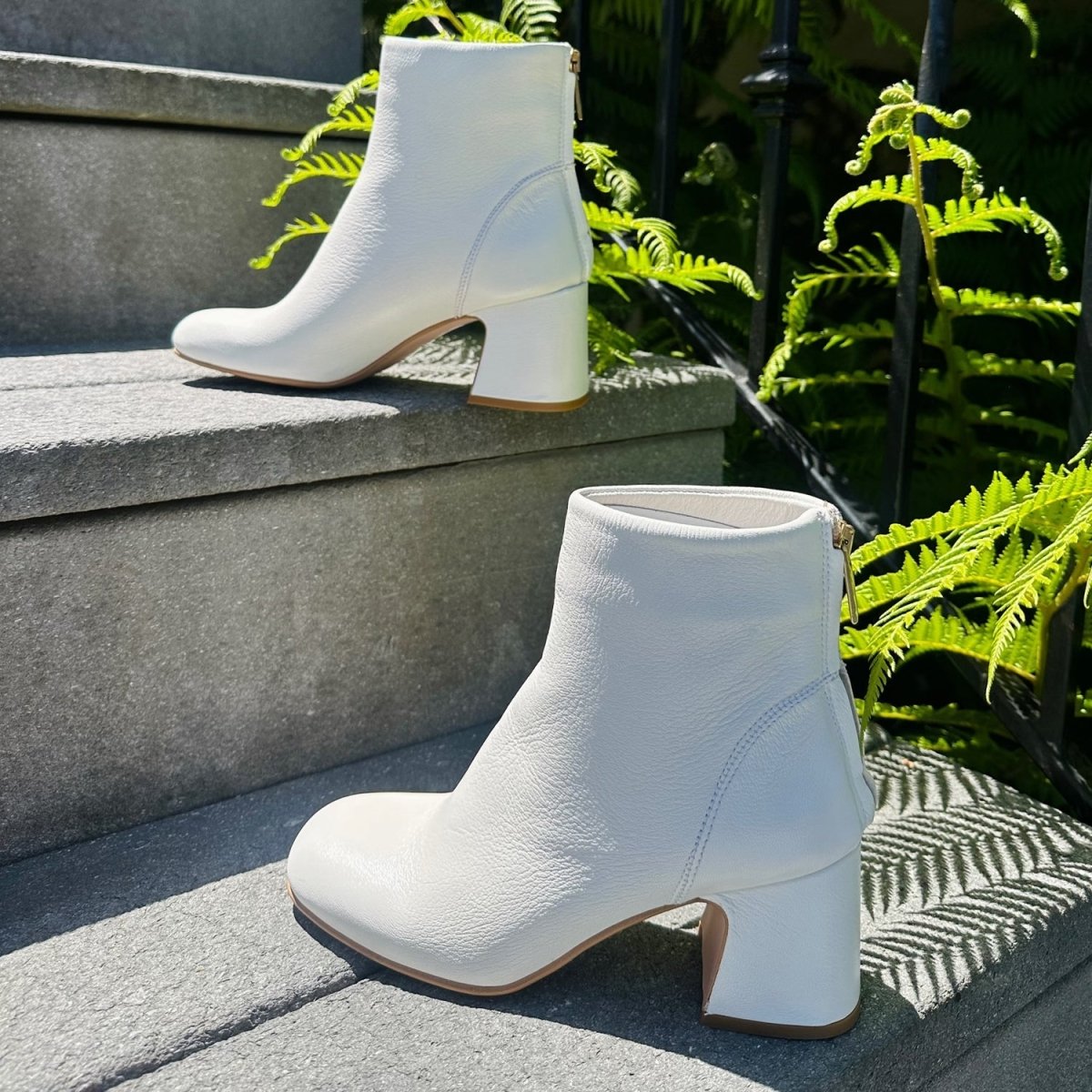 Ruby Crinkled Leather Ankle Boot Women’S 2 Inch Heel Heels by Beautiisoles – Don't Panic Shoes