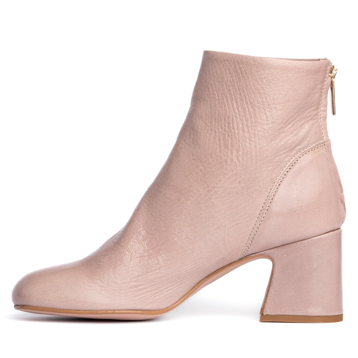 Ruby Crinkled Leather Women’S Ankle Bootie Handmade Italy Heels by Beautiisoles – Don't Panic Shoes