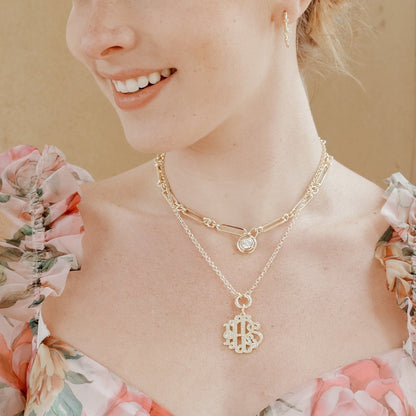 Ruth Solitaire Chain Necklace Necklaces by Rahya Jewelry Design – Don't Panic Shoes