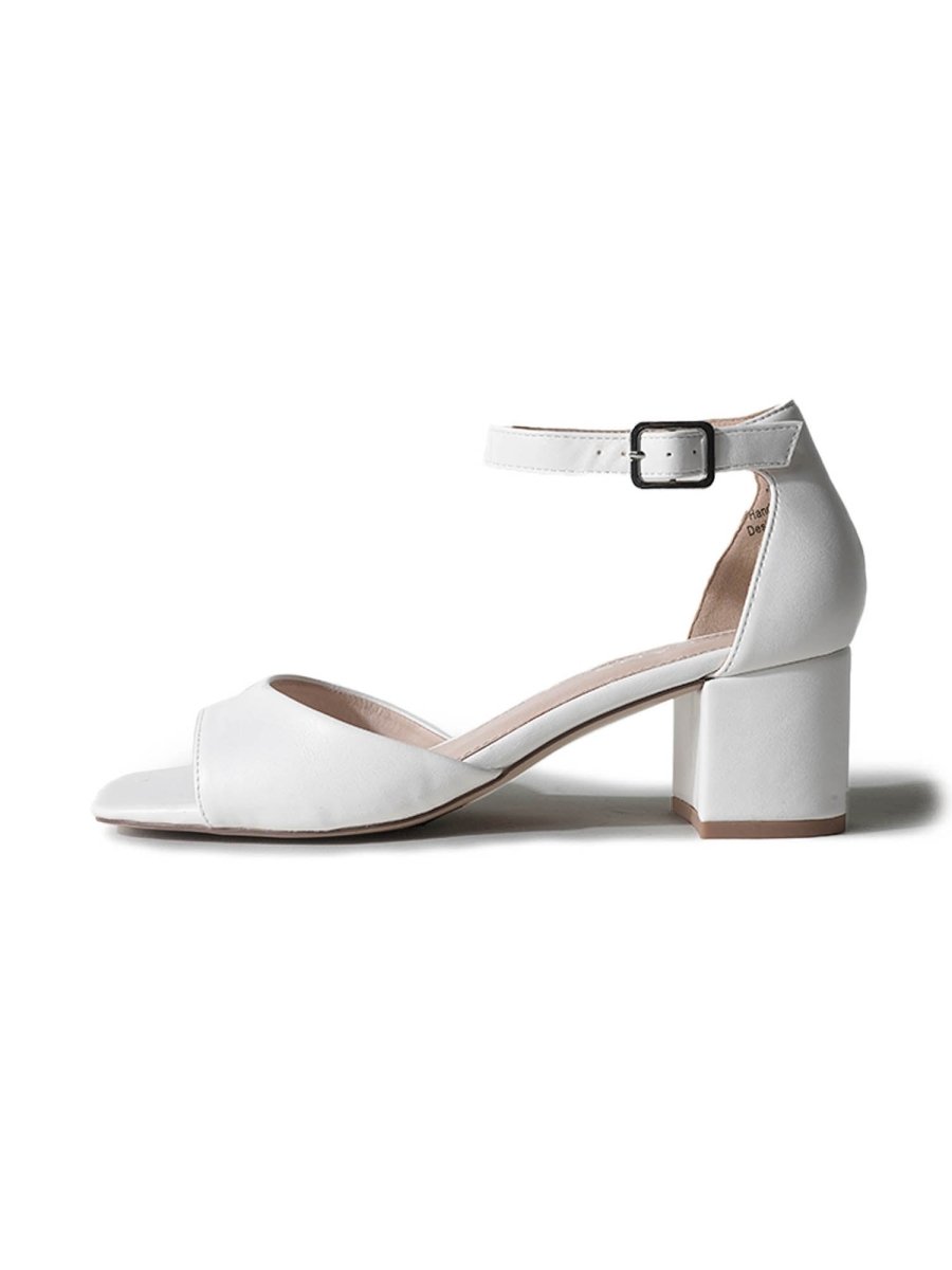 Ruth | White Heels by J.Adams – Don't Panic Shoes