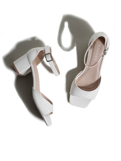 Ruth | White Heels by J.Adams – Don't Panic Shoes