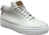 Thumbnail for Travel Fox Mid Top 30th Anniversary Men's White Nappa Leather Sneakers 915612-107