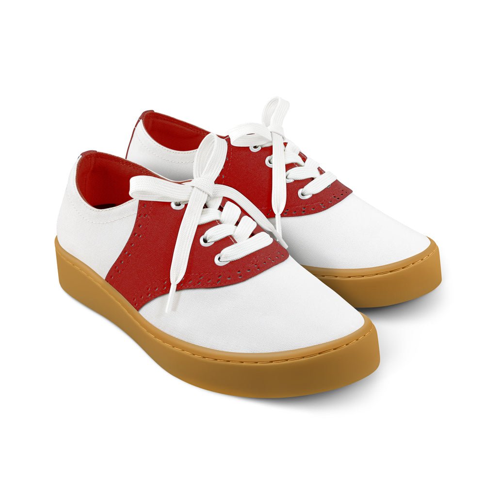 Saddle Red Casual Sneaker Sneakers by Hot Chocolate Design – Don't Panic Shoes