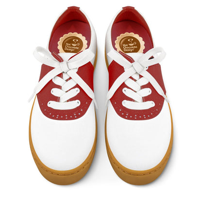 Saddle Red Casual Sneaker Sneakers by Hot Chocolate Design – Don't Panic Shoes