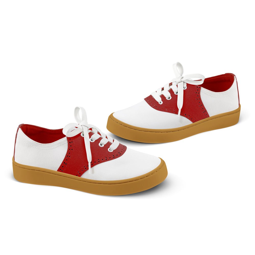 Saddle Red Casual Sneaker Sneakers by Hot Chocolate Design – Don't Panic Shoes