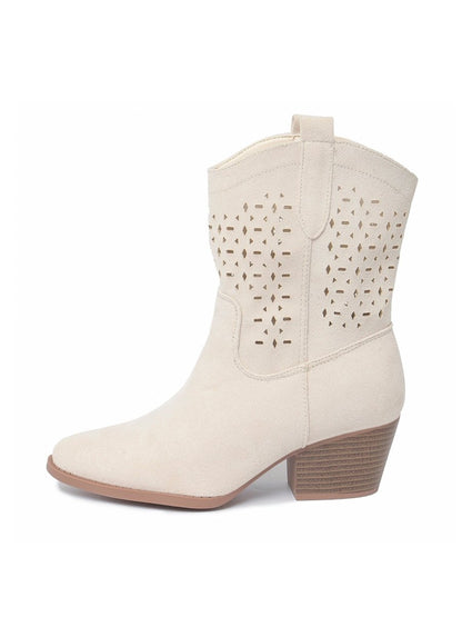 Saloon | White Boots by J.Adams – Don't Panic Shoes