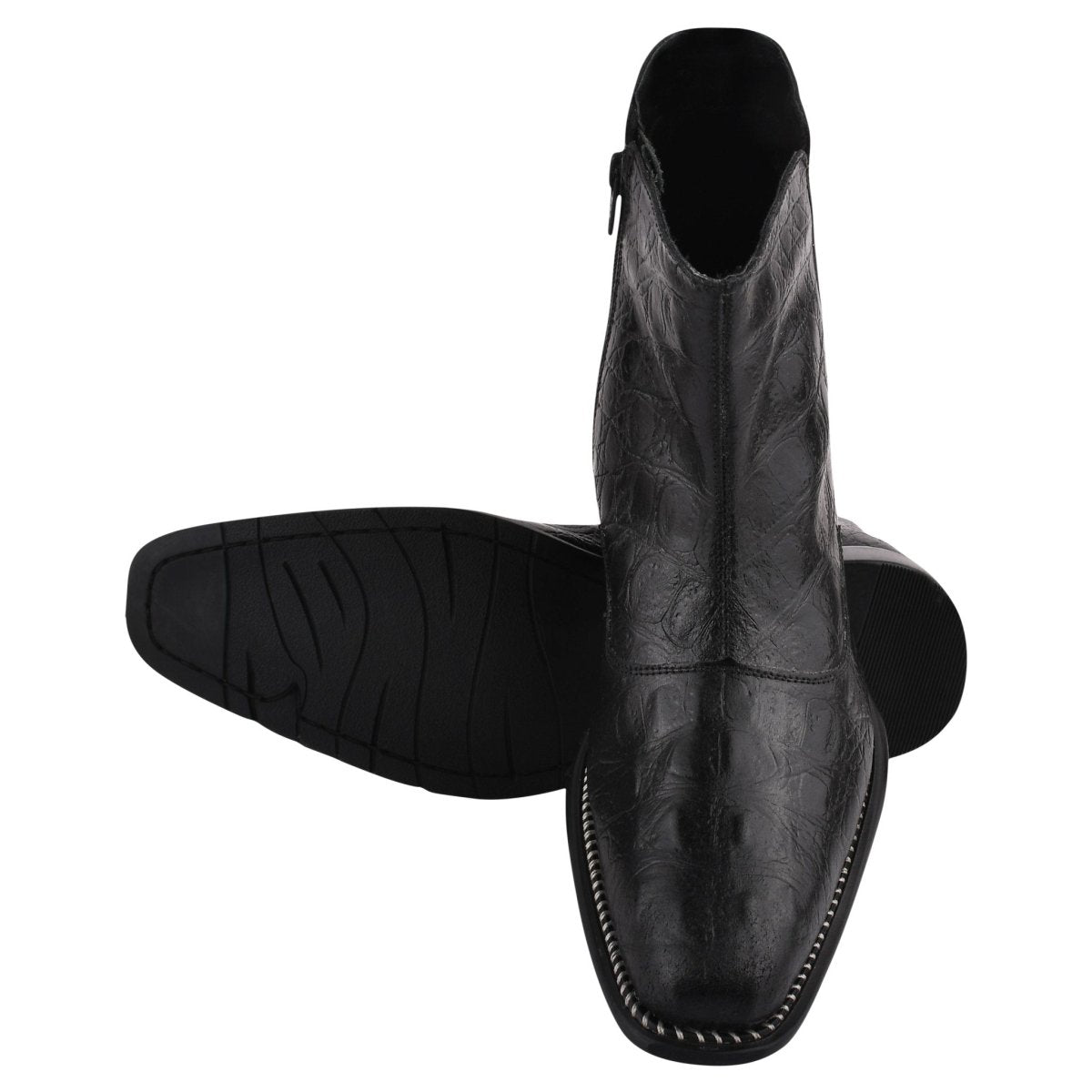 Sandra Leather Ankle Length Side Zip Up Boots Boots by Libertyzeno – Don't Panic Shoes