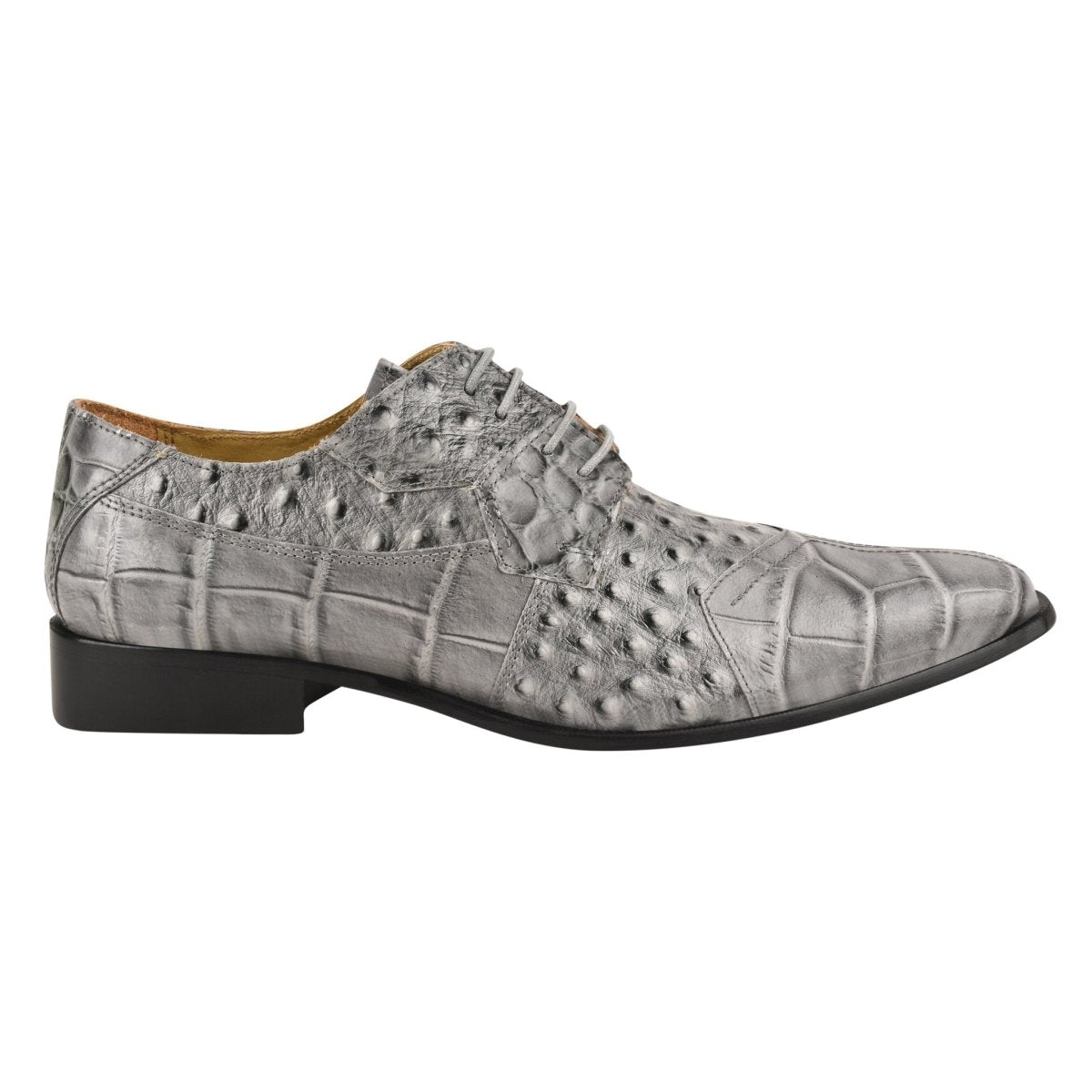Sassy Crocodile Ostrich Print Lace - Up Dress Shoes Shoes by Libertyzeno – Don't Panic Shoes