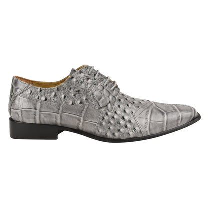 Sassy Crocodile Ostrich Print Lace - Up Dress Shoes Shoes by Libertyzeno – Don't Panic Shoes