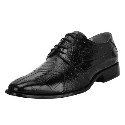 Sassy Crocodile Ostrich Print Lace - Up Dress Shoes Shoes by Libertyzeno – Don't Panic Shoes