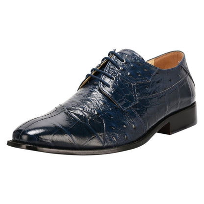 Sassy Crocodile Ostrich Print Lace - Up Dress Shoes Shoes by Libertyzeno – Don't Panic Shoes