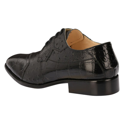 Sassy Crocodile Ostrich Print Lace - Up Dress Shoes Shoes by Libertyzeno – Don't Panic Shoes