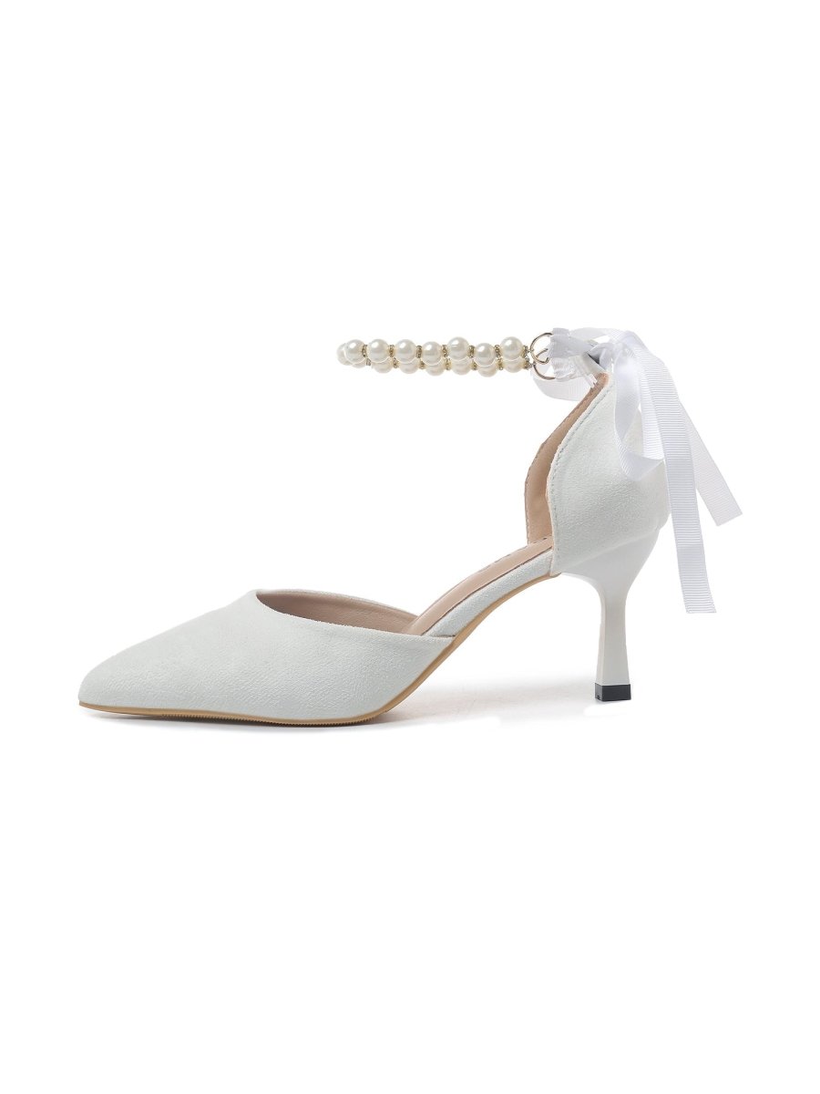 Saturn | White Heels by J.Adams – Don't Panic Shoes