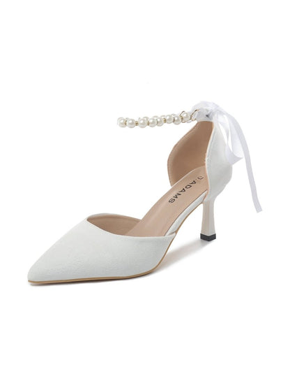 Saturn | White Heels by J.Adams – Don't Panic Shoes