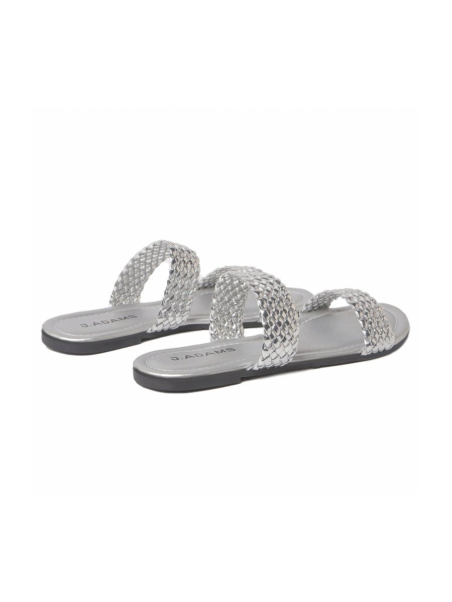 Savannah | Silver Sandals by J.Adams – Don't Panic Shoes