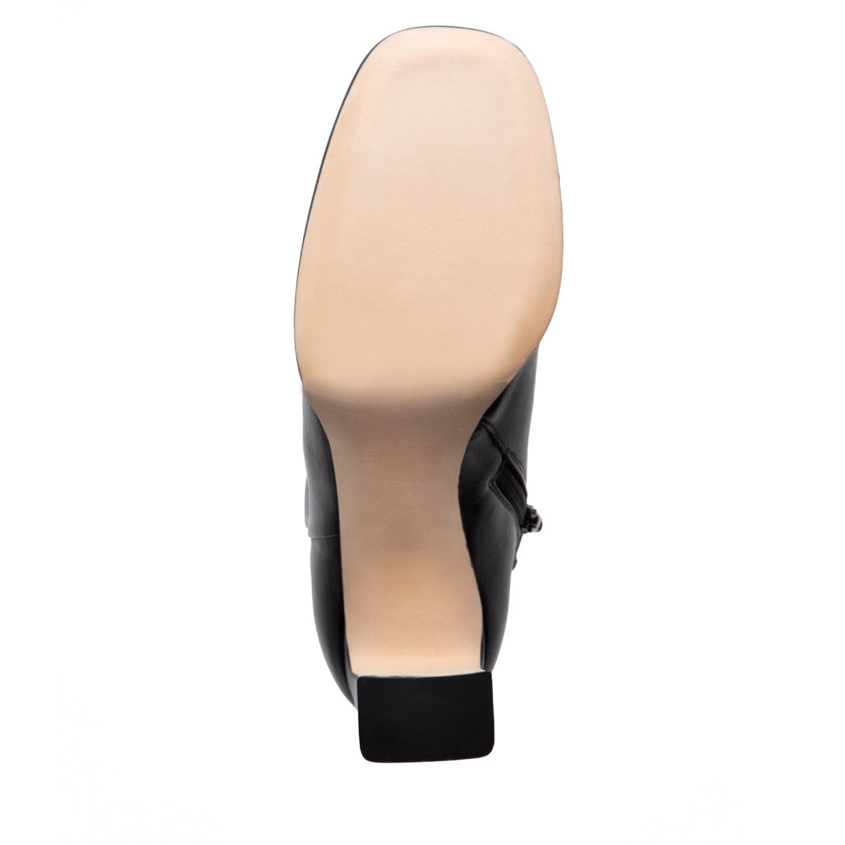 Scarlet Women’S Black Leather Rhinestone Buckle Bootie 3inch Boots by Beautiisoles – Don't Panic Shoes