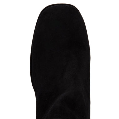 Scottie Ankle Suede Platform Bootie Women’S Black 76mm Boots by Beautiisoles – Don't Panic Shoes