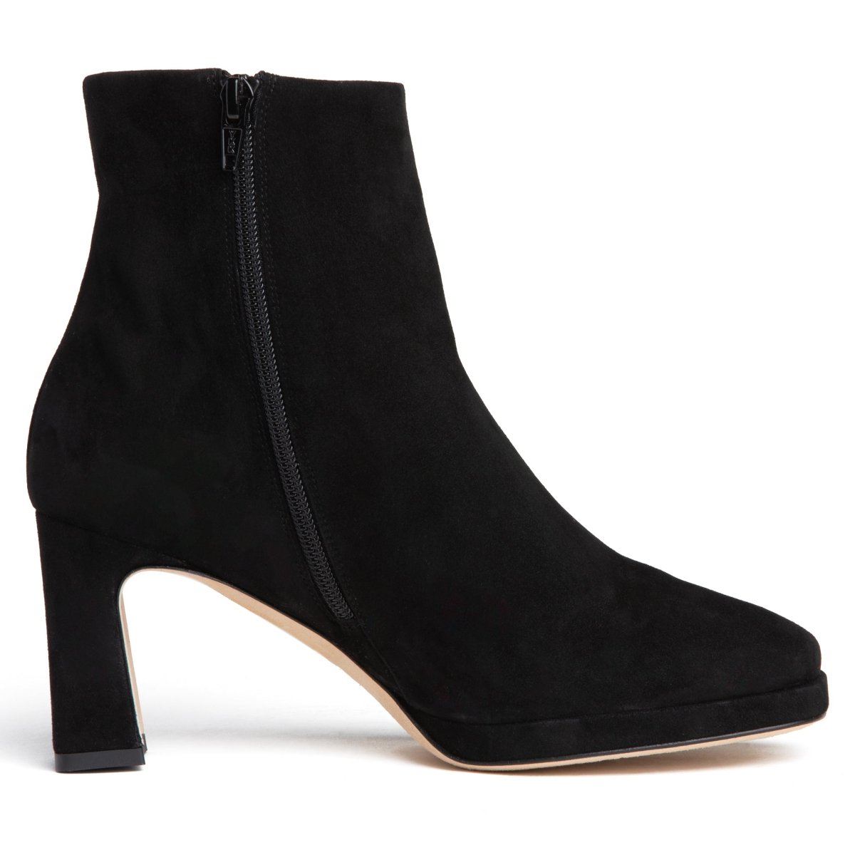 Scottie Ankle Suede Platform Bootie Women’S Black 76mm Boots by Beautiisoles – Don't Panic Shoes