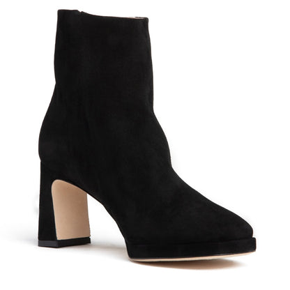 Scottie Ankle Suede Platform Bootie Women’S Black 76mm Boots by Beautiisoles – Don't Panic Shoes