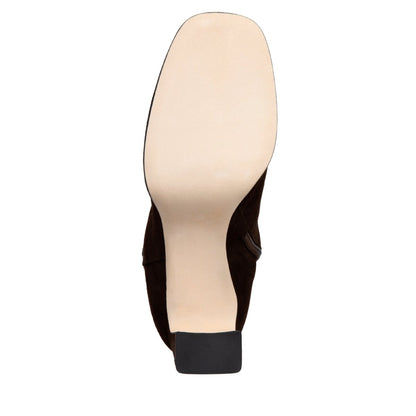 Scottie Ankle Suede Platform Bootie Women's Chocolate Boots by Beautiisoles – Don't Panic Shoes