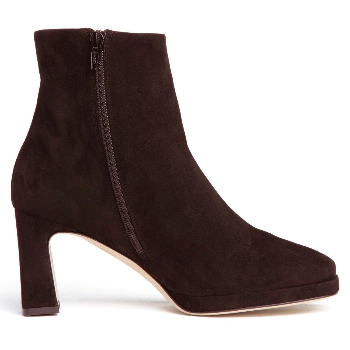 Scottie Ankle Suede Platform Bootie Women's Chocolate Boots by Beautiisoles – Don't Panic Shoes