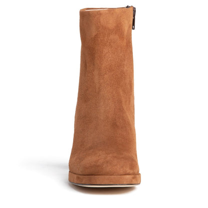 Scottie Women’S Cognac Suede Ankle Platform Bootie Padded Boots by Beautiisoles – Don't Panic Shoes